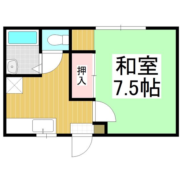 フォーブルたきざわ(1K/2階)の間取り写真