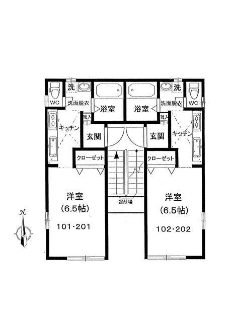 フレンド桃井(1K/2階)の間取り写真