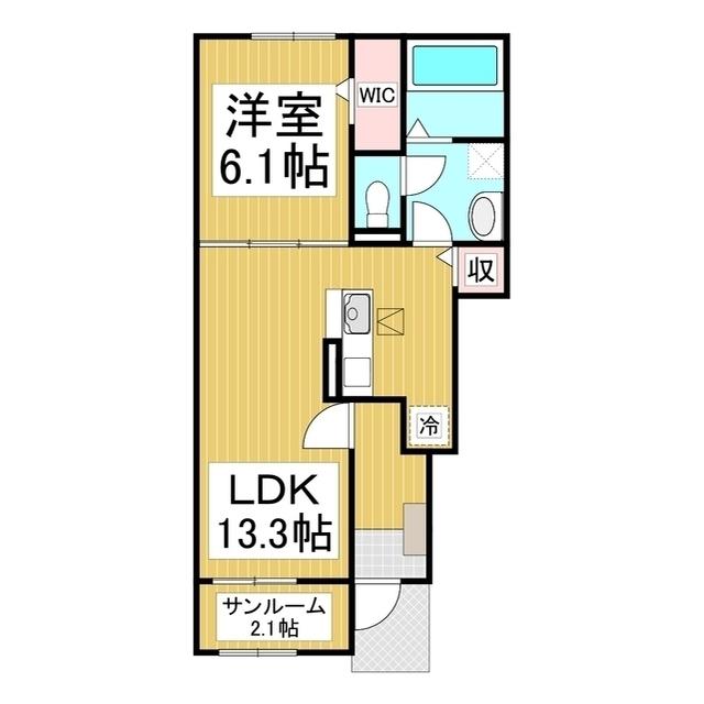 ルシエール(1LDK/1階)の間取り写真