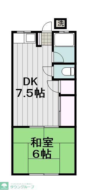 キャトルイケダII(1DK/2階)の間取り写真