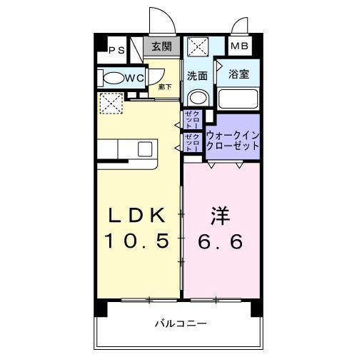 MAISON QOO(1LDK/2階)の間取り写真