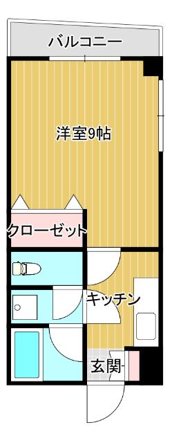ウエストプレスマンション(1K/3階)の間取り写真