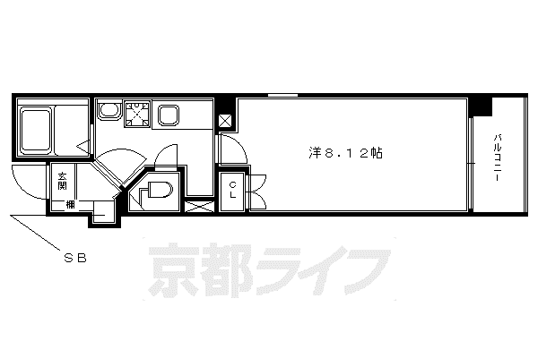 マ・シェリ東山(1K/2階)の間取り写真