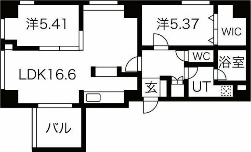 C・P・PURE隼人町(2LDK/4階)の間取り写真