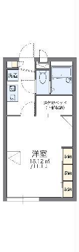 レオパレスマルベリーランチA(1K/1階)の間取り写真