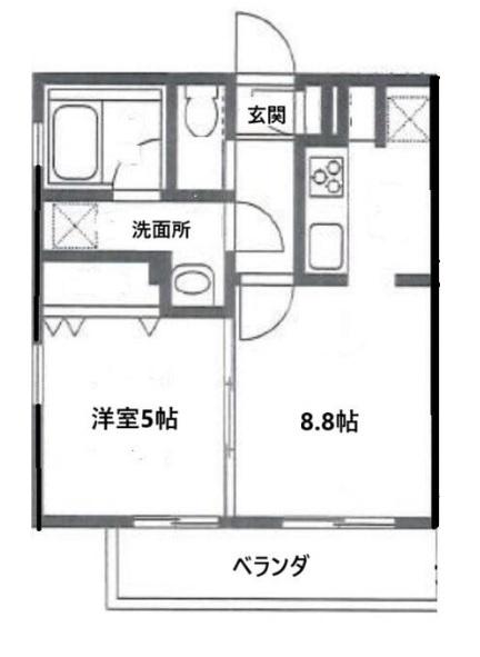 アーバンステージ世田谷(1LDK/2階)の間取り写真