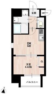 MAISON PREMIER UMEDA ノース(1LDK/1階)の間取り写真