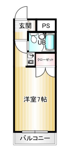 メゾンT(ワンルーム/3階)の間取り写真