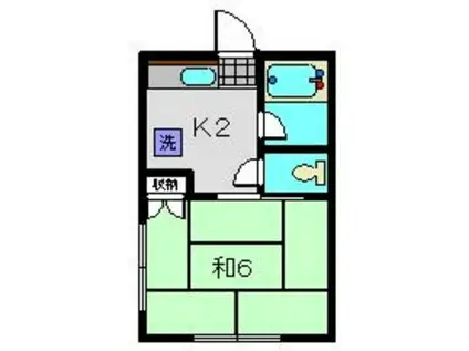 ハウスカトレア(1K/1階)の間取り写真