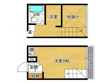 スマイルIII番館(1SK/1階)の間取り写真