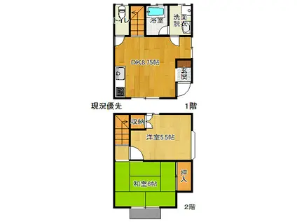 サンハイツ村田(2DK/1階)の間取り写真