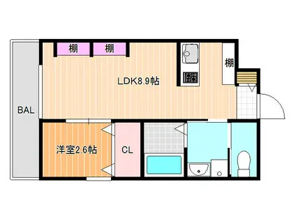 エヌエムキャトフヴァンオンズ(1LDK/1階)の間取り写真