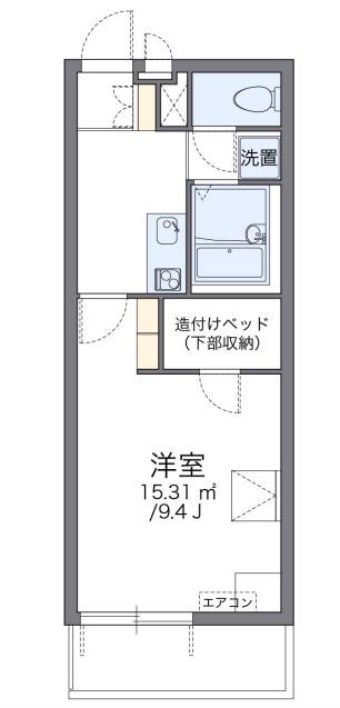 レオパレス加島サザンフェイス(1K/4階)の間取り写真