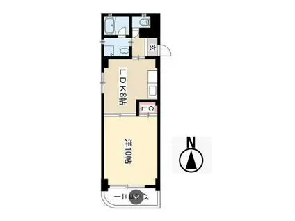 KATOHマンション(1DK/2階)の間取り写真