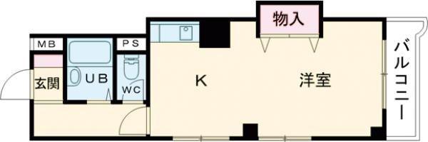 ラフィーネ府中(ワンルーム/2階)の間取り写真