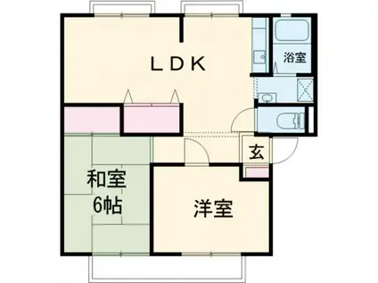 MSハイツ(2LDK/1階)の間取り写真