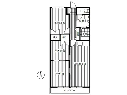 BEVERY HILLS(3LDK/1階)の間取り写真