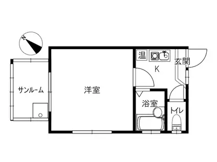 コーポ・レニー(1K/1階)の間取り写真