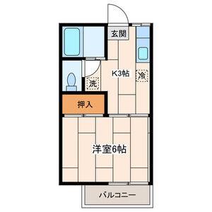 第一・第二吉田ハイツ(1K/2階)の間取り写真