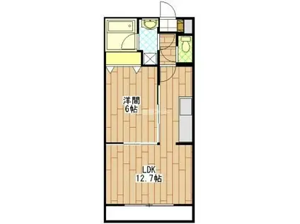 ELFINO(1LDK/3階)の間取り写真