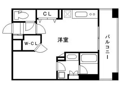 プレジール三ノ宮(1K/13階)の間取り写真