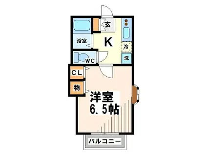 リヴェール仙川(1K/1階)の間取り写真