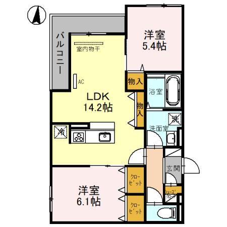 ロイヤルクレヴィア(2LDK/3階)の間取り写真
