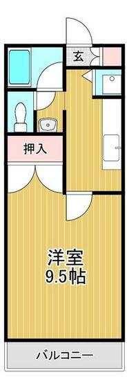 コートベネッセ上熊本(1K/1階)の間取り写真