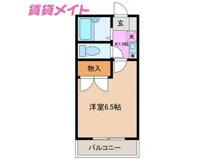 レオパレスブリリアント幸(1K/1階)の間取り写真