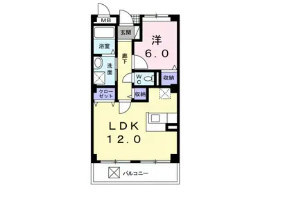 コータコートI(1LDK/3階)の間取り写真