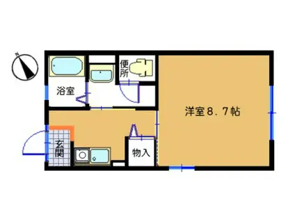 チェリーパーク・英賀保(1K/1階)の間取り写真