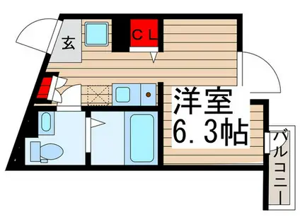 ルノン北千住(ワンルーム/2階)の間取り写真
