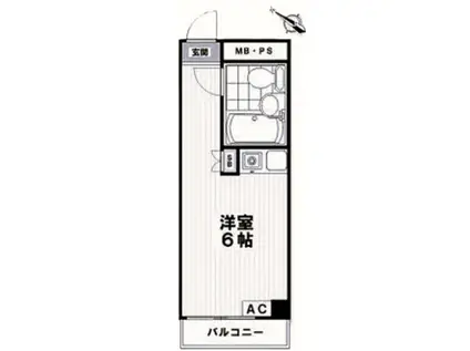 荻窪スカイレジテル(ワンルーム/2階)の間取り写真