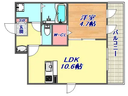 AUTUM MAISON(1LDK/3階)の間取り写真