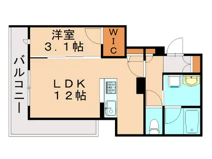 プラミリ―大野城(1LDK/3階)の間取り写真