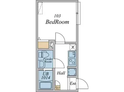 SGM HILLS(1K/1階)の間取り写真