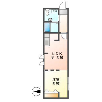 リアライズ名城公園(1LDK/1階)の間取り写真