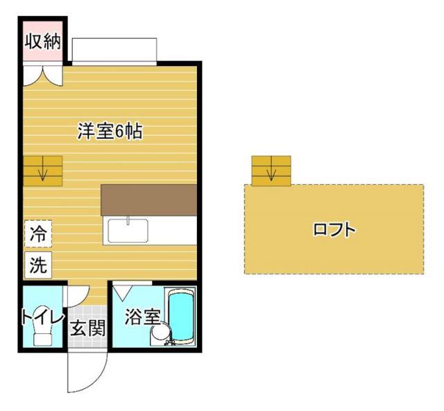 大志館III(ワンルーム/2階)の間取り写真