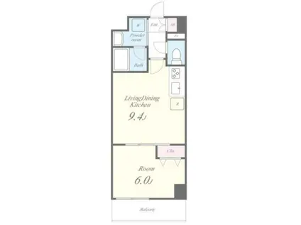 VILLA BLANCHE(1LDK/3階)の間取り写真