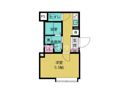 PRATIQUE西巣鴨CLAIR(1K/3階)の間取り写真