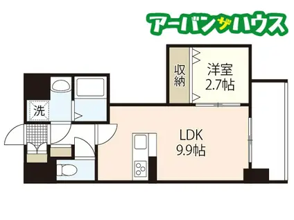 MAYFAIR田町PREMIUM(1LDK/3階)の間取り写真