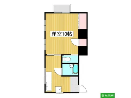 プロスパー小中島(1K/3階)の間取り写真