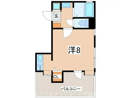 ガーデンハウス(1K/2階)の間取り写真