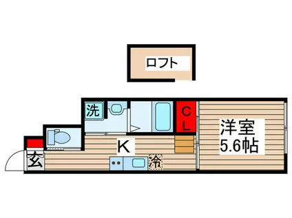 HAYAMA AP 北千住(1K/1階)の間取り写真