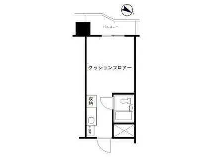 勝どきハイデンス(ワンルーム/3階)の間取り写真