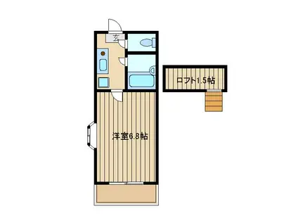 サンジュネス東大泉(1K/1階)の間取り写真