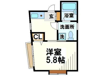 ロイヤルハワイアン(1K/3階)の間取り写真