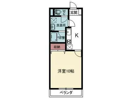 エクセランK(1K/3階)の間取り写真