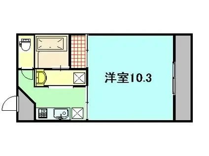 シェソワ出汐(1K/3階)の間取り写真