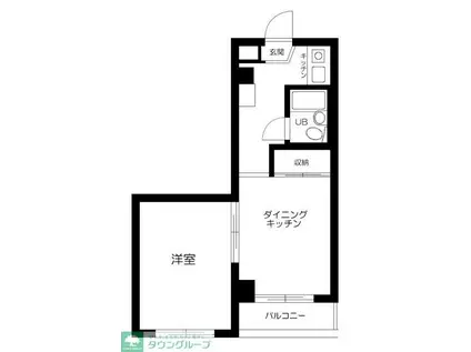 ホワイトキャッスル上鷺宮(1DK/2階)の間取り写真